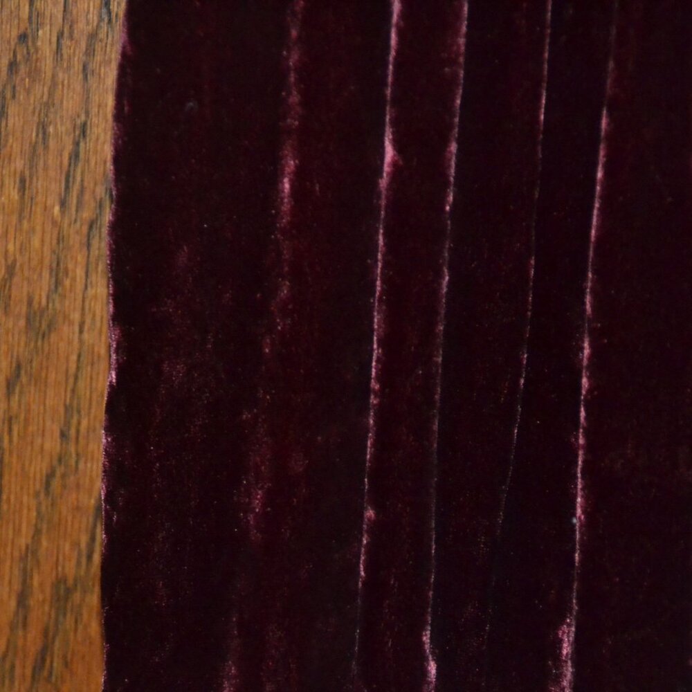 Anthropologie The Somerset Maxi Long Dress VELVET WINE/DARK RED SMALL - Picture 6 of 9